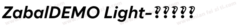 ZabalDEMO Light字体转换